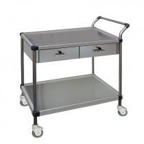 STAINLESS STEEL CART 2 DRAWERS