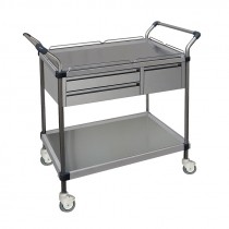 STAINLESS STEEL CART 3 DRAWERS